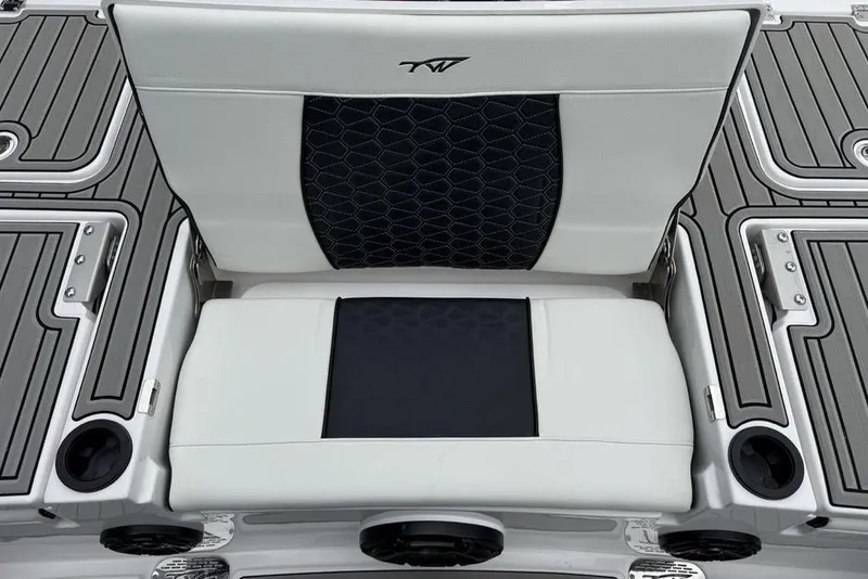 Slide: The Image of 2026 Tidewater 2500 Carolina Bay boat seating with sleek design and modern upholstery. - 35