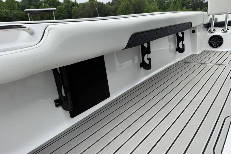 Slide: The Image of 2026 Tidewater 2500 Carolina Bay boat interior with sleek, modern design and durable flooring. - 44