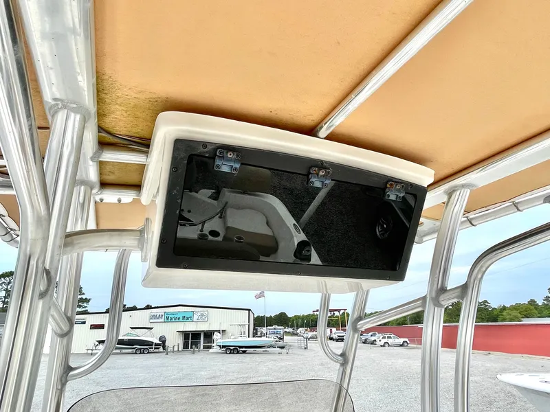 Slide: The Image of Pioneer 2020 202 Sportfish boat roof with speakers. - 16