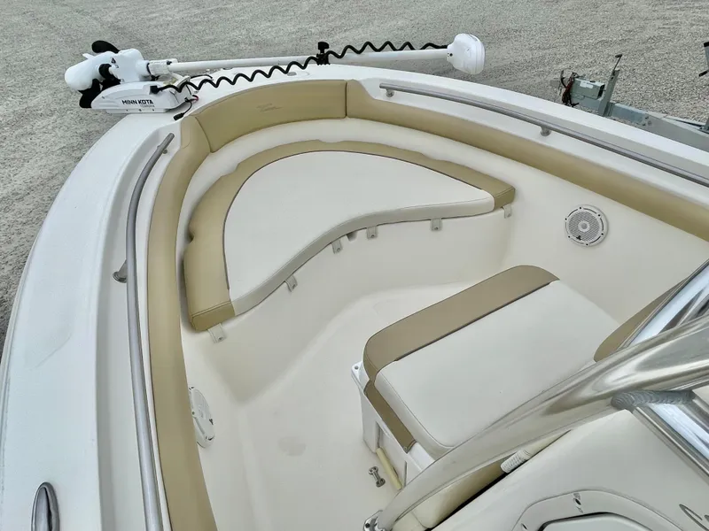 Slide: The Image of Interior view of a 2020 Pioneer 202 Sportfish boat. - 23