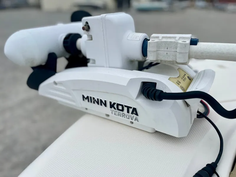 Slide: The Image of Minn Kota Terrova on Pioneer 2020 202 Sportfish boat. - 27