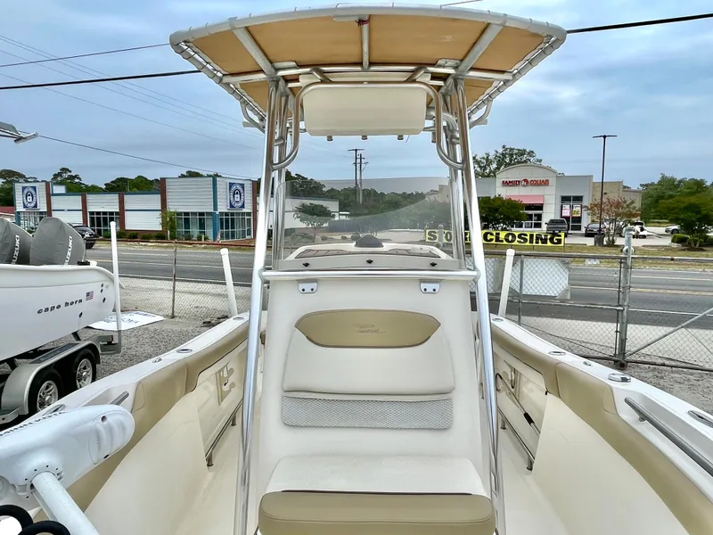 Slide: The Image of 2020 Pioneer 202 Sportfish boat on a parking lot. - 28