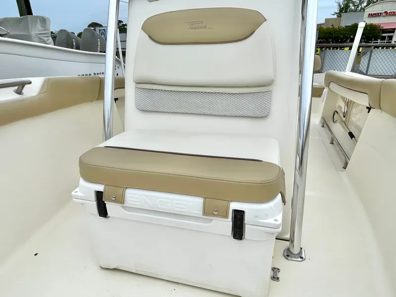 Slide: The Image of Pioneer 2020 202 Sportfish boat seat with Engel cooler. - 29