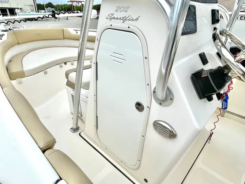 Slide: The Image of Interior view of Pioneer 202 Sportfish boat, model year 2020. - 36