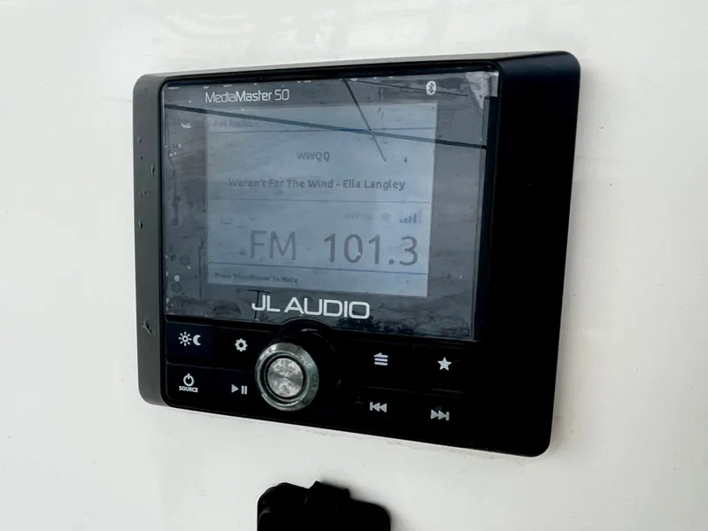 Slide: The Image of JL Audio MediaMaster 50 on Pioneer 202 Sportfish 2020. - 38