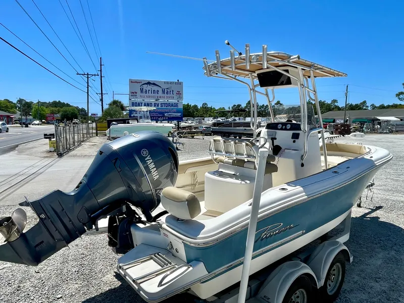 Slide: The Image of 2020 Pioneer 202 Sportfish boat with Yamaha engine on trailer. - 5