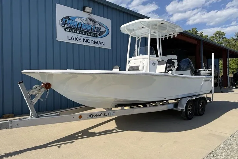 The Image of 2025 Tidewater 2210 Carolina Bay boat on trailer at Foothills Marine Center. - 0