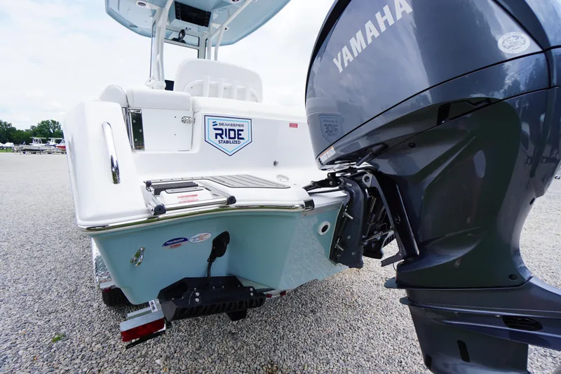 Slide: The Image of 2026 Tidewater 232 SS boat with Yamaha engine and Seakeeper Ride stabilization system. - 72