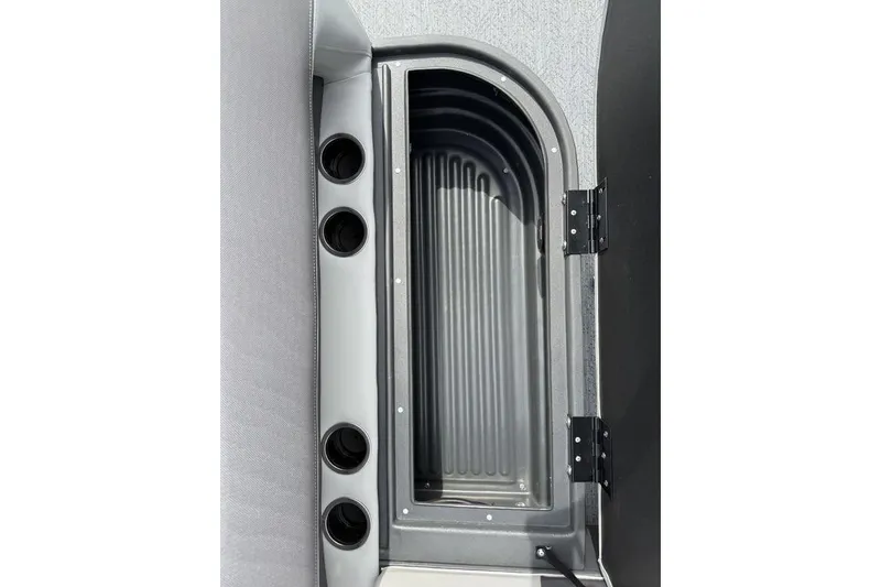 Slide: The Image of Interior storage compartment of 2026 Sun Tracker Bass Buggy 16 XL Select boat. - 29