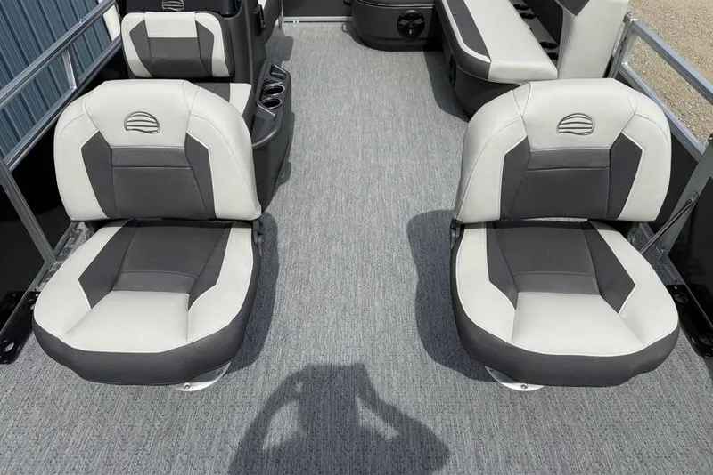 Slide: The Image of 2026 Sun Tracker Bass Buggy 16 XL Select interior with comfortable seating and modern design. - 5