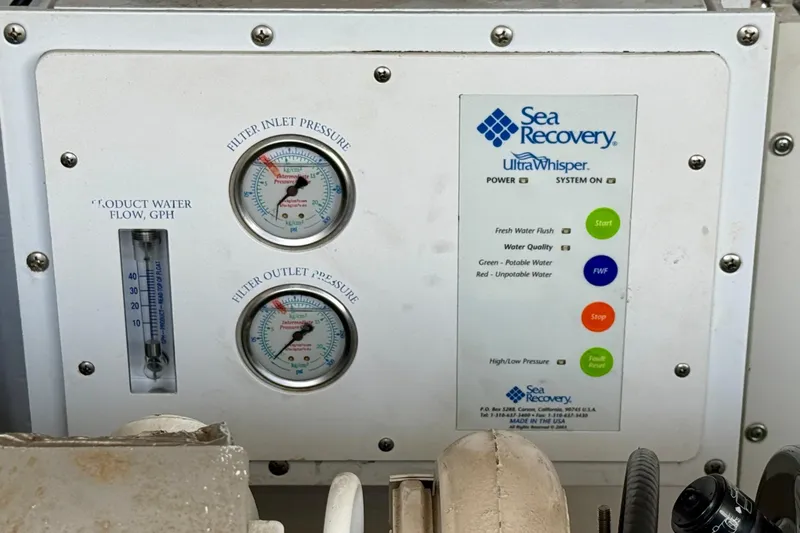 Slide: The Image of Sea Recovery Ultra Whisper control panel on 2006 Tiara Yachts 3600 Sovran. - 45