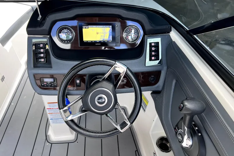 Slide: The Image of Close-up of a 2020 Chaparral 237 SSX MerCruiser engine component. - 9