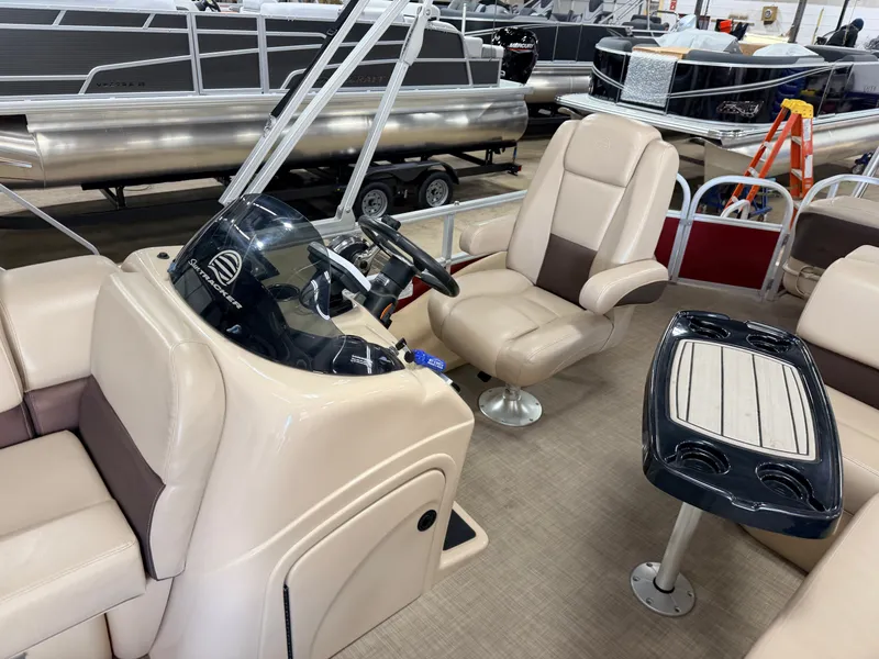 Slide: The Image of Sun Tracker Fishin Barge 22 DLX XP3 Tritoon & 150HP Mercury 4Stroke - $39,995 2019 - 22