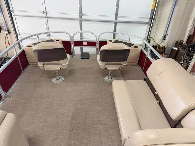 Slide: The Image of Sun Tracker Fishin Barge 22 DLX XP3 Tritoon & 150HP Mercury 4Stroke - $39,995 2019 - 3