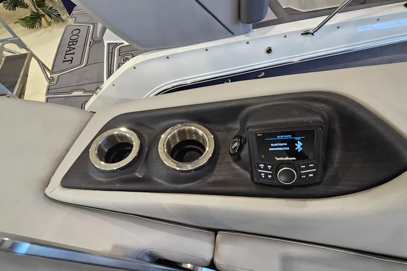 Slide: The Image of 2020 Bennington 23 R Swingback boat console with Bluetooth stereo and cup holders. - 12