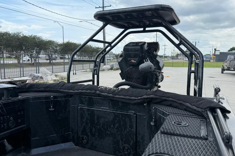 Slide: The Image of 2024 Prodigy 17 boat interior with powerful engine and sleek design. - 10