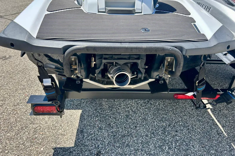 Slide: The Image of Rear view of a 2016 Yamaha FX Cruiser SHO on a trailer. - 18