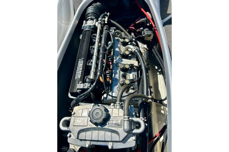 Slide: The Image of Engine of 2016 Yamaha FX Cruiser SHO, showcasing intricate components and design. - 29