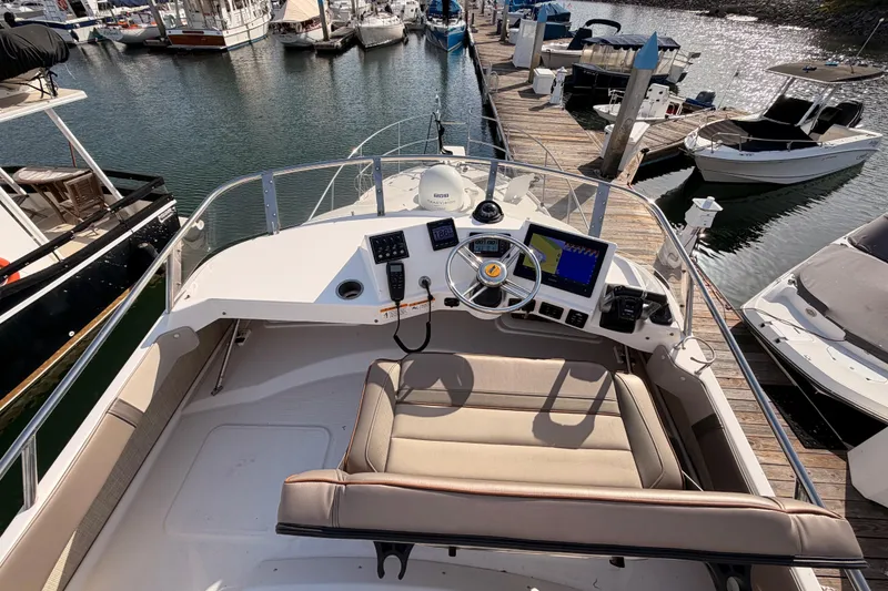 Slide: The Image of Anchor locker with ropes and chain on a 2021 Cutwater C-32 CB boat. - 31