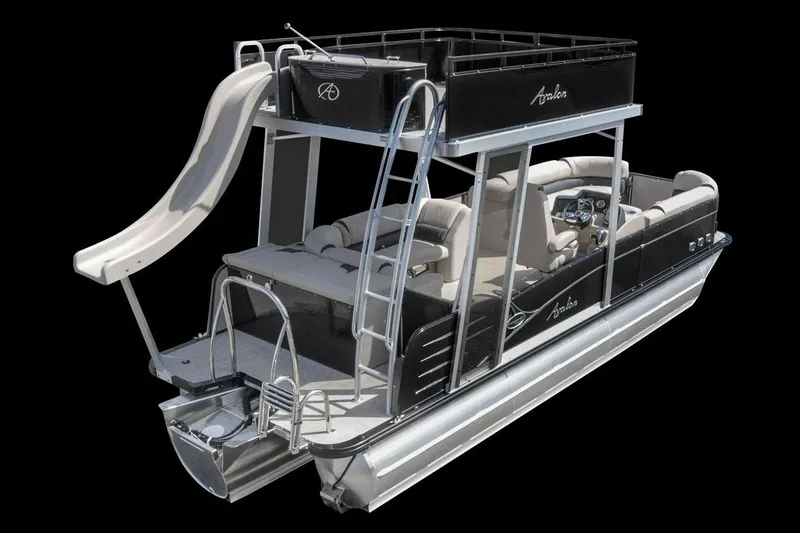 Slide: The Image of Manufacturer Provided Image: 2017 Tahoe Pontoon Cascade Platinum Funship Cruise 25' with slide and upper deck. - 12