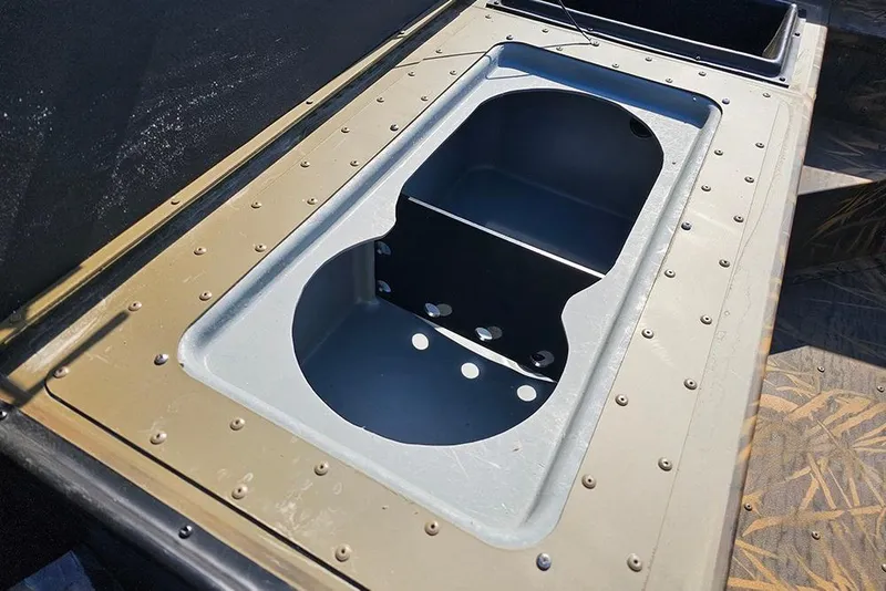 Slide: The Image of Livewell compartment on 2026 G3 Gator Tough 17 CC boat, featuring durable construction. - 15