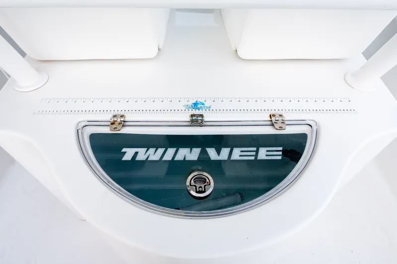 Slide: The Image of 2023 Twin Vee 260 GFX CC boat with measuring scale and logo. - 47