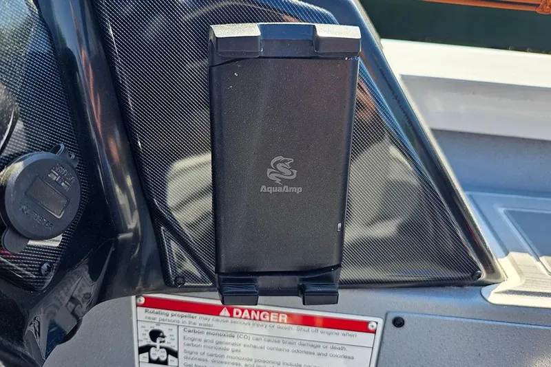 Slide: The Image of Dashboard of 2026 G3 Sportsman 1810 SE with AquaAmp device holder. - 19