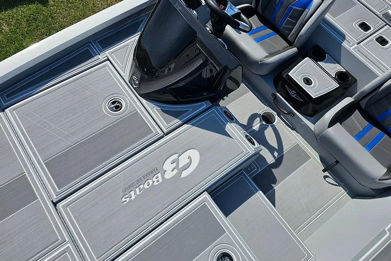 Slide: The Image of 2026 G3 Sportsman 1810 SE boat interior with sleek seating and modern design. - 25