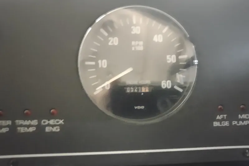 Slide: The Image of Close-up of a 2003 Tiara Yachts 3100 Open LE tachometer gauge. - 17