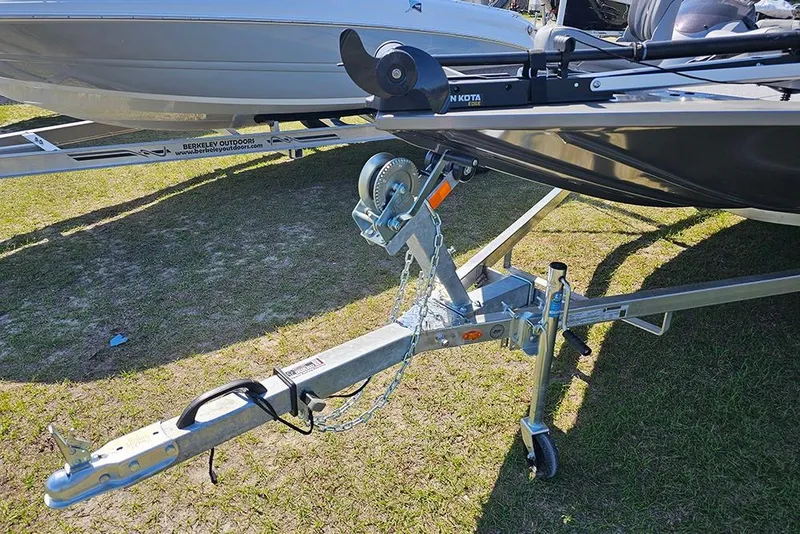 Slide: The Image of 2026 G3 Sportsman 1710 boat on trailer, parked on grass. - 6