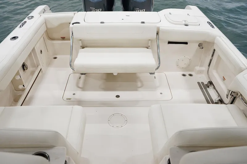 Slide: The Image of Manufacturer Provided Image: 2023 Grady-White Freedom 285 boat interior with seating and storage compartments. - 10