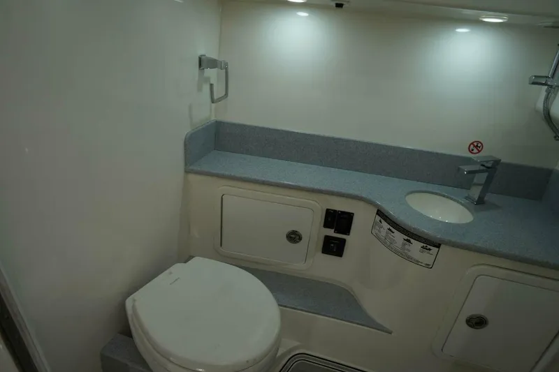 Slide: The Image of Modern bathroom in 2020 Concept 44' Cuddy Cabin boat with toilet and sink. - 24