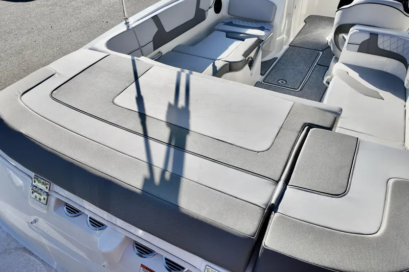 Slide: The Image of 2026 Bayliner VR6 Bowrider OB interior seating and deck layout. - 22