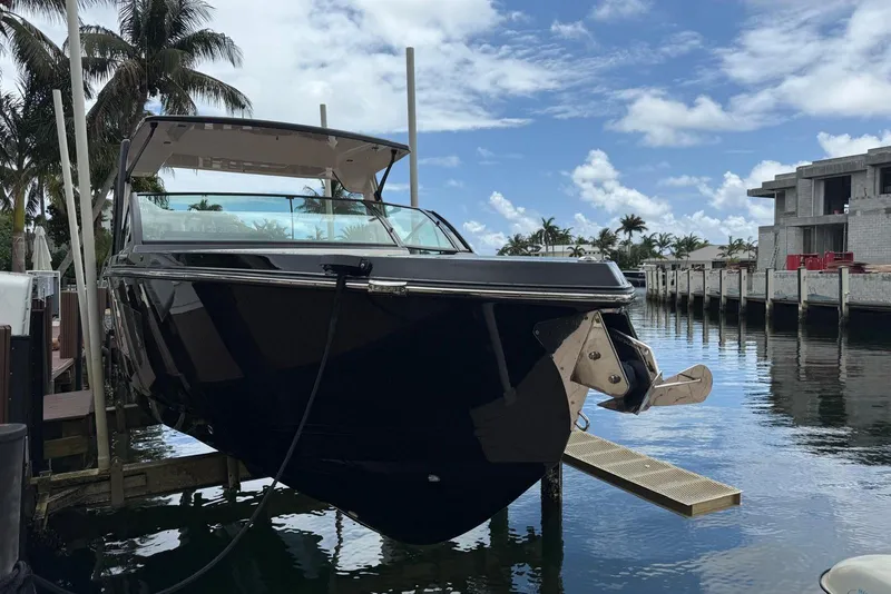 The Image of 2022 Aviara AV32 OB boat docked under bridge. - 0
