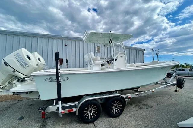 The Image of 2020 Pair Customs 24 Center Console MV boat on trailer, parked outdoors. - 1