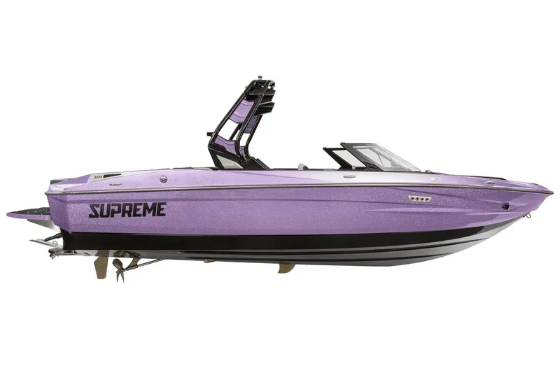 The Image of Manufacturer Provided Image: 2024 Supreme S220 boat in purple with black accents and sleek design. - 0