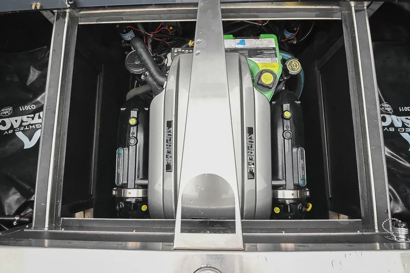 Slide: The Image of Engine compartment of 2024 Supreme S220 boat, showcasing advanced mechanical components. - 50