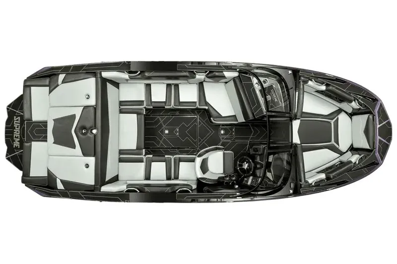 Slide: The Image of Manufacturer Provided Image: Top view of 2024 Supreme S220 boat interior with sleek, modern design. - 6
