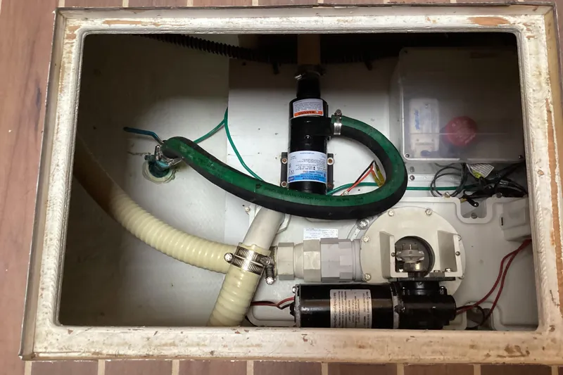 Slide: The Image of Luxurious kitchen interior of 2006 Silverton 38 Sport Bridge yacht with modern amenities. - 35