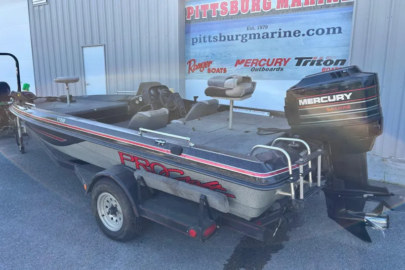 Slide: The Image of 1995 ProCraft V-180 boat with Mercury outboard motor at Pittsburg Marine dealership. - 9
