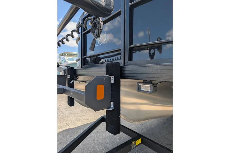 Slide: The Image of Close-up of 2025 Veranda Relax VR 22 RC boat trailer hitch and wiring. - 13