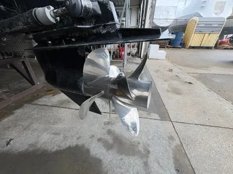 Slide: The Image of Close-up of a 2000 Sea Ray Sundancer 260 propeller. - 4