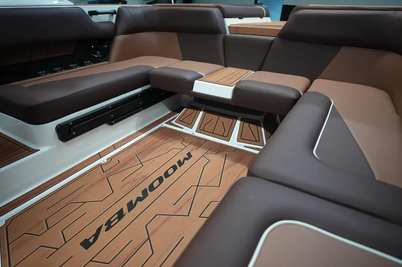 Slide: The Image of Interior of 2026 Moomba Craz with luxurious seating. - 11