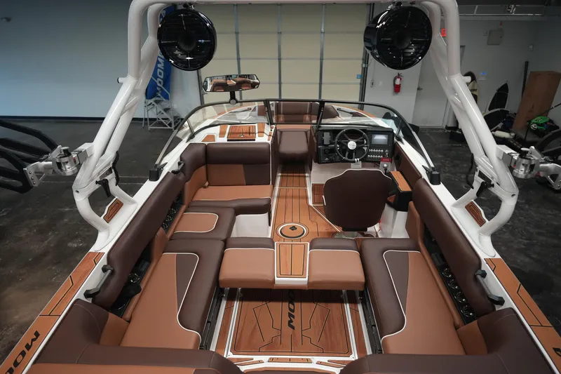 Slide: The Image of Interior of 2026 Moomba Craz boat with luxurious seating. - 9