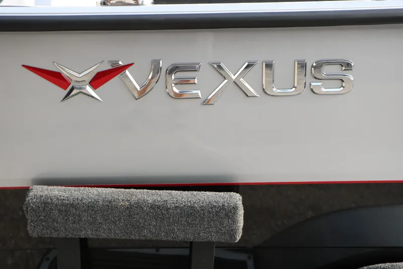 Slide: The Image of 2026 Vexus ADX 190 logo on boat exterior, featuring sleek metallic design. - 18