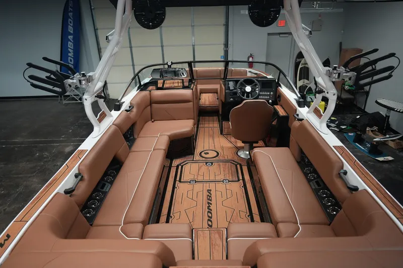 Slide: The Image of Interior of 2026 Moomba Tykon with luxurious leather seating. - 11