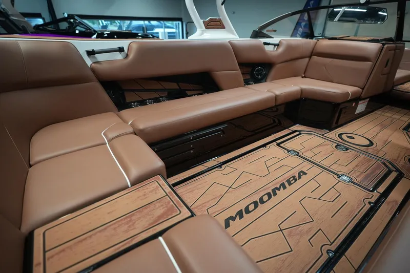 Slide: The Image of Interior of 2026 Moomba Tykon with luxurious leather seating. - 16