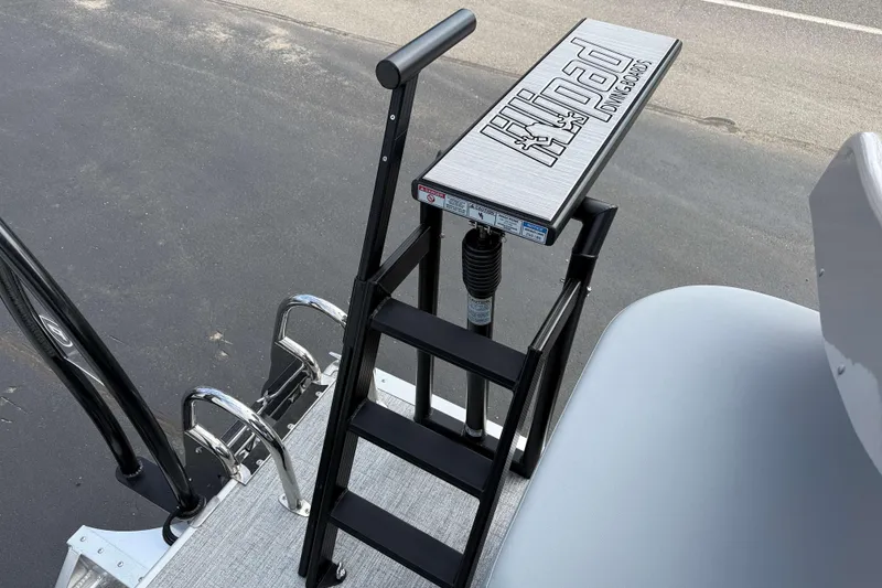 Slide: The Image of Ladder on 2025 Premier 250 Solaris Upper Deck - CL boat, featuring a sturdy design. - 25