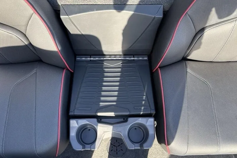 Slide: The Image of Skeeter ZX200 2026 boat interior with cup holders and seating detail. - 18