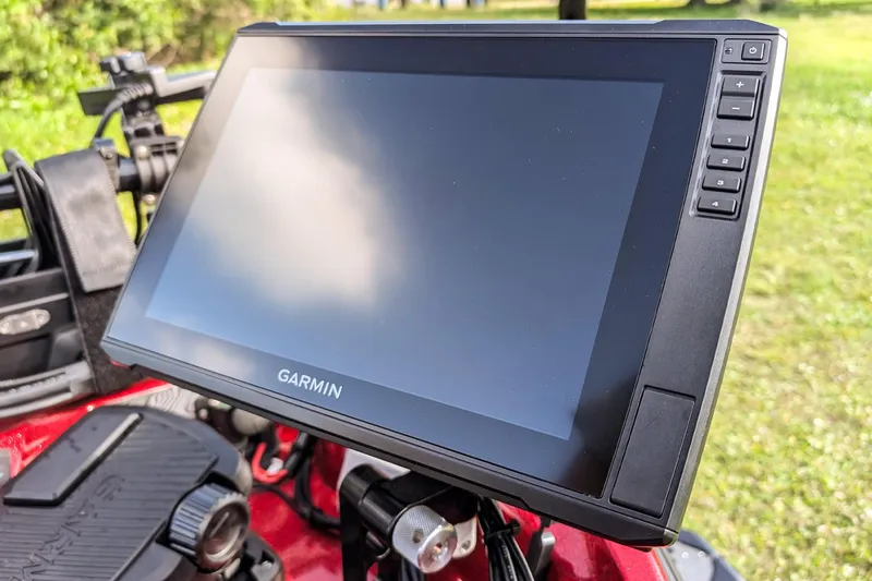 Slide: The Image of Garmin display on 2026 Bass Cat Cougar FTD boat, showcasing advanced navigation technology. - 17